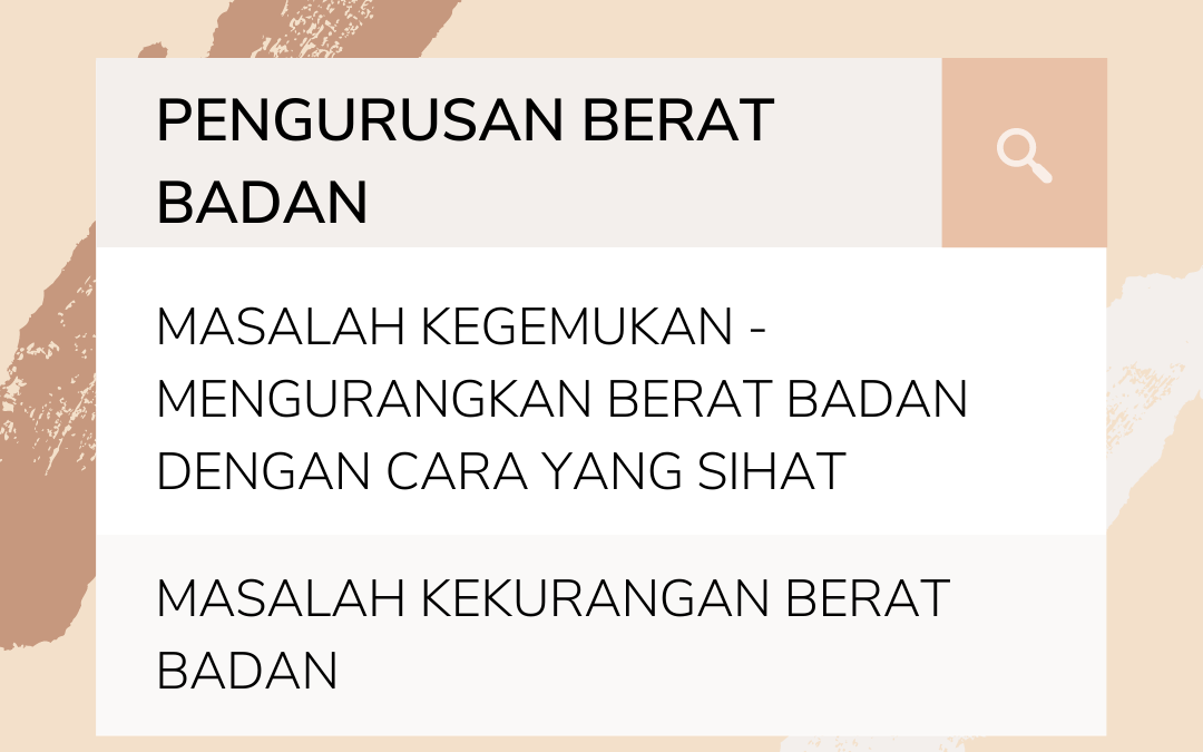 PENGURUSAN BERAT BADAN